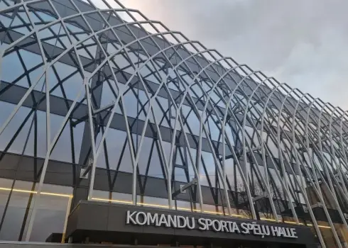 “Latvijas Nacionālā sporta centra” jaunā ēka – Komandu sporta spēļu halle 